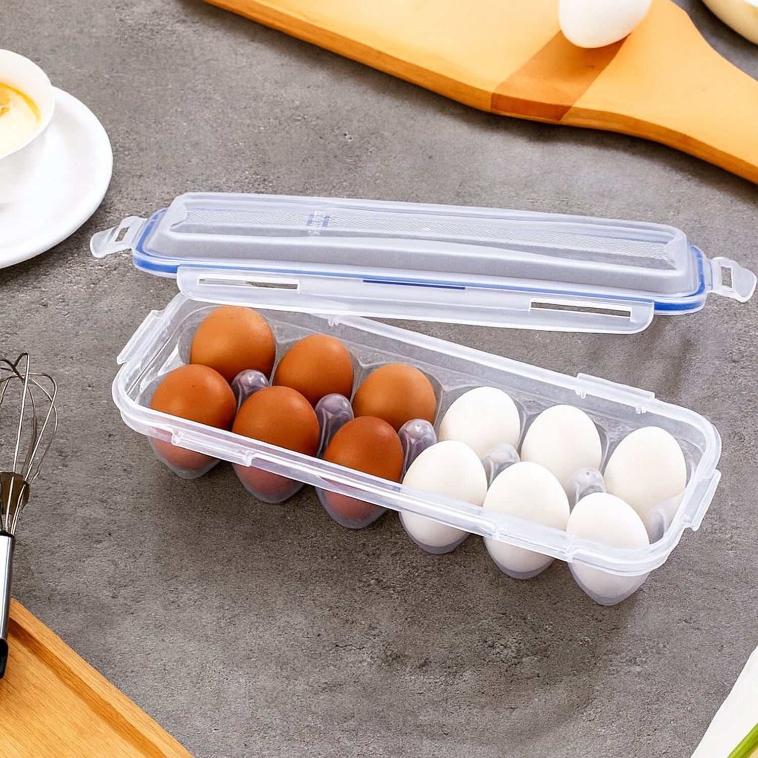 Lock-Clip Refrigerator Egg Storage Box - (1 Pc) Lock-Clip Refrigerator Egg Storage Box - (1 Pc)
